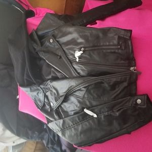 $18 add on - mixed media moto jacket